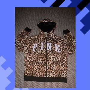 VS PINK Fur Lined Hood Zip Up Hoodie NEW M